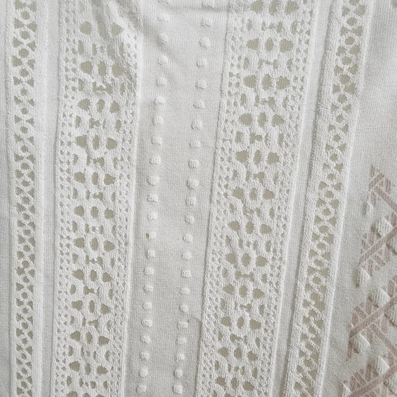 ZARA Patterned Sleeveless Top Pink White Size S - Picture 7 of 9